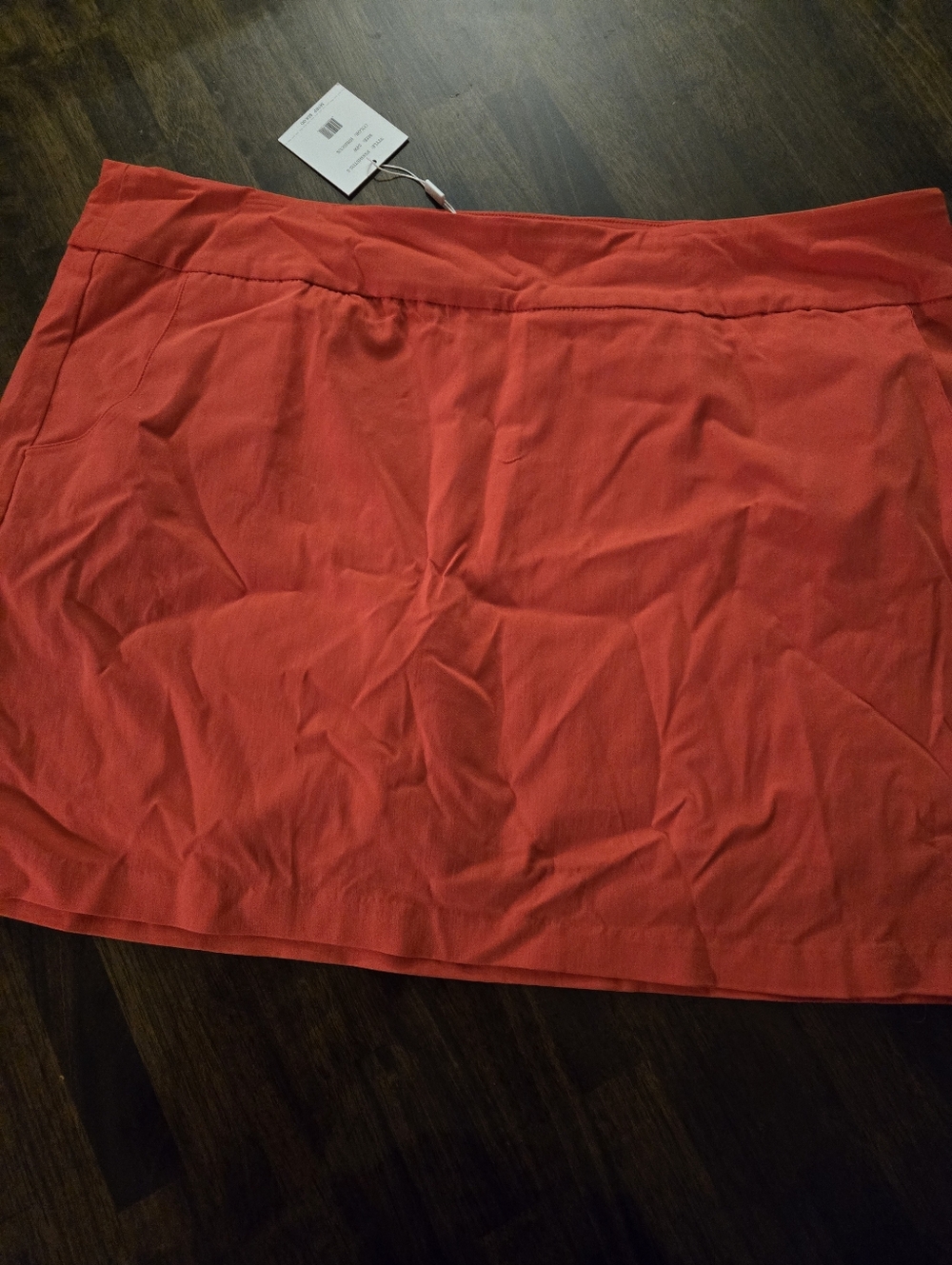 Zac & Rachel Womwns 24 W  Bright Red /orange Skort. New With Tags